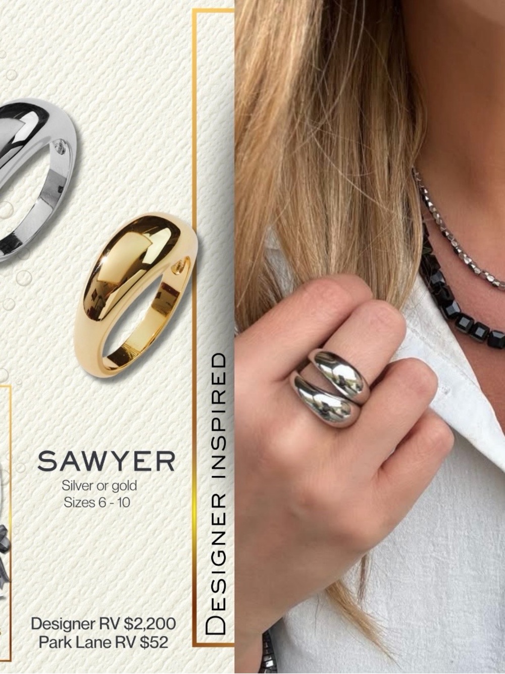 Park Lane Sawyer ring Polished Dome Ring in Gold